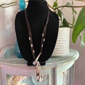 Vidda Spain Silver Plated Swarovski Crystal Necklace